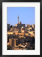 Framed Aerial view of traditional houses in Amman, Jordan