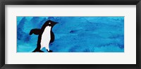 Framed Blue Penguin I