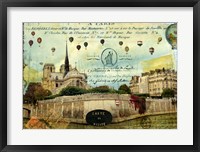 Framed Notre Dame Balloons