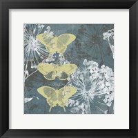 Indigo & Wings I Framed Print