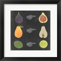 Blackboard Fruit I Framed Print