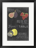 Blackboard Fruit III Framed Print