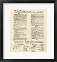 Framed Constitution Document