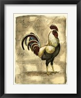 Framed Tuscany Rooster I