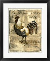 Framed Tuscany Rooster II