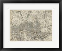 Framed Map of London Grid VII