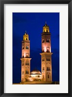 Framed Oman, Western Hajar Mountains, Bahla. Bahla Mosque / Dusk