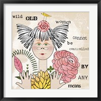 Wild Old Woman I Framed Print