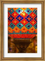 Framed Stained Glass Lamp Vendor in Spice Market, Istanbul, Turkey