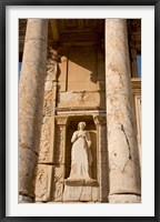 Framed Turkey, Kusadasi, Ephesus, Celsus Library statue detail