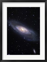 Framed Messier 106, A Spiral Galaxy in the Constellation Canes Venatici