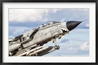 Framed Italian Air Force Panavia Tornado ECR taking off