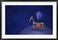 Framed Guitar Playing Martian on a Horse