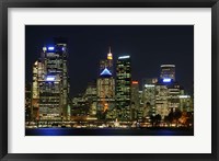 Framed Sydney CBD at Night, Sydney Cove, Australia