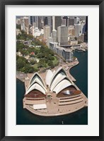 Framed Sydney Opera House, Botanic Gardens, Sydney, Australia