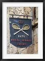 Framed Sign for Royal Tennis Court (1875), Tasmania, Australia