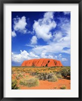 Framed holy mountain of Uluru, Ayers Rock, Australia