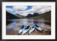Framed Kayaks, Cradle Mountain and Dove Lake, Western Tasmania, Australia