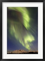 Framed Aurora Borealis over Emerald Lake, Canada