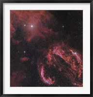 Framed Veil Nebula in the Constellation Cygnus