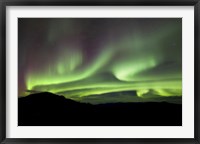 Framed Aurora Borealis over Gray Peak, Whitehorse, Yukon Canada