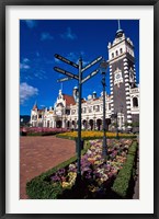 Framed Historic Railway Station building, Dunedin, New Zealand