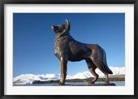 Framed New Zealand, South Island, Lake Tekapo, Sheep Dog Statue