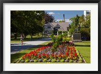 Framed Curator's House and Botanic Gardens, Hagley Park, Christchurch, South Island, New Zealand