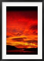 Framed Sunrise, Otago Harbor, Dunedin, New Zealand