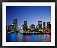 Framed Skyline and Cruise Ship at Night, Sydney, Australia