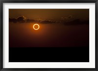 Framed Solar Eclipse with Ring of Fire