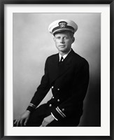 Framed John F Kennedy in his Navy Uniform