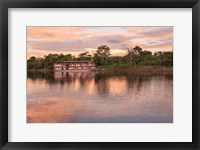 Framed Delfin river boat, Amazon basin, Peru