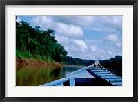 Framed Canoe on the Tambopata River, Peruvian Amazon, Peru