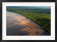 Framed Essequibo River, between the Orinoco and Amazon, Iwokrama Reserve, Guyana