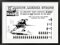 Framed Making America Strong - 18 Men to Back One Soldier