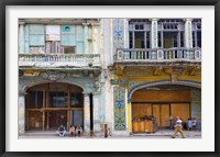 Framed Old building in the historic center, Havana, Cuba