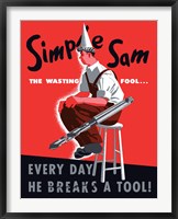 Framed Simple Sam the Wasting Fool