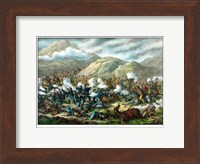 Framed Battle of Little Bighorn