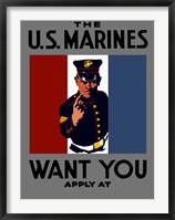 Framed U.S. Marines Want You