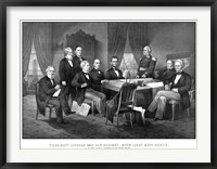 Framed President Abraham Lincoln and His Cabinet