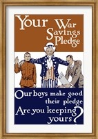 Framed Vintage World War I - Uncle Sam