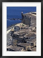 Framed Aerial view of El Morro Fort, Old San Juan, Puerto Rico