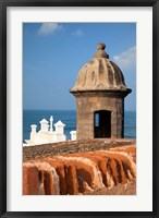 Framed Lookout tower at Fort San Cristobal, Old San Juan, Puerto Rico, Caribbean