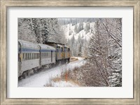 Framed Via Rail Snow Train Between Edmonton & Jasper, Alberta, Canada