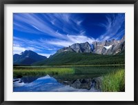 Framed Cirrus Clouds Over Waterfowl Lake, Banff National Park, Alberta, Canada