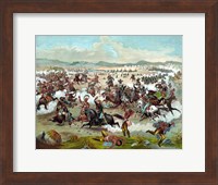 Framed Battle of Little Bighorn