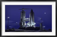 Framed Futuristic Space Shuttle Awaits Launch