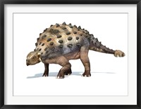 Framed 3D Rendering of an Ankylosaurus Dinosaur