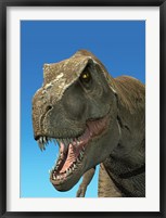 Framed 3D Rendering of Tyrannosaurus Rex, Close-up